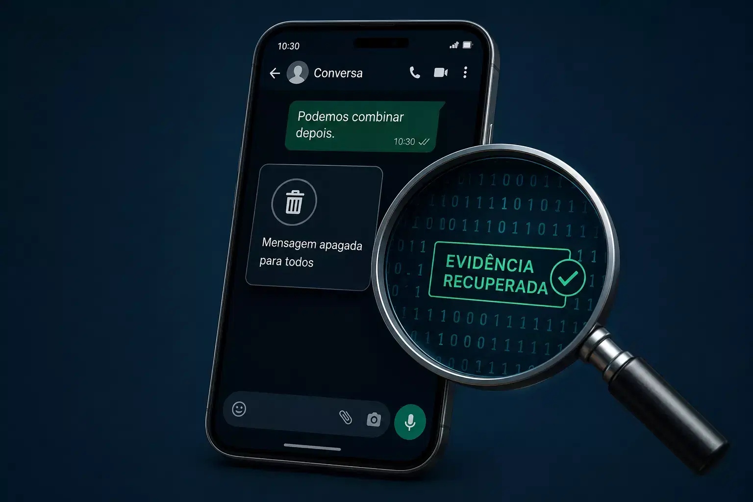 Apagar mensagem não significa apagar a prova