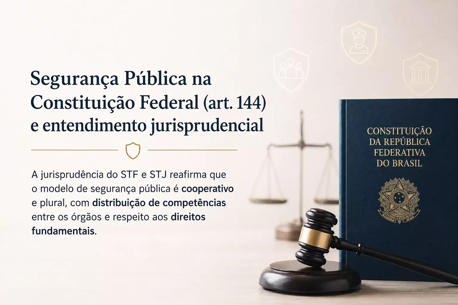 Imagem do artigo: **Segurança Pública na Constituição Federal (art. 144) e entendimento jurisprudencial**
