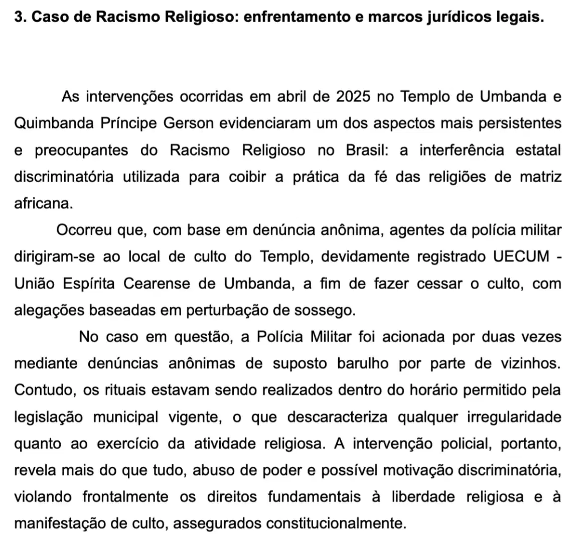 Imagem do artigo: Caso de Racismo Religioso: enfrentamento e marcos jurídicos legais.