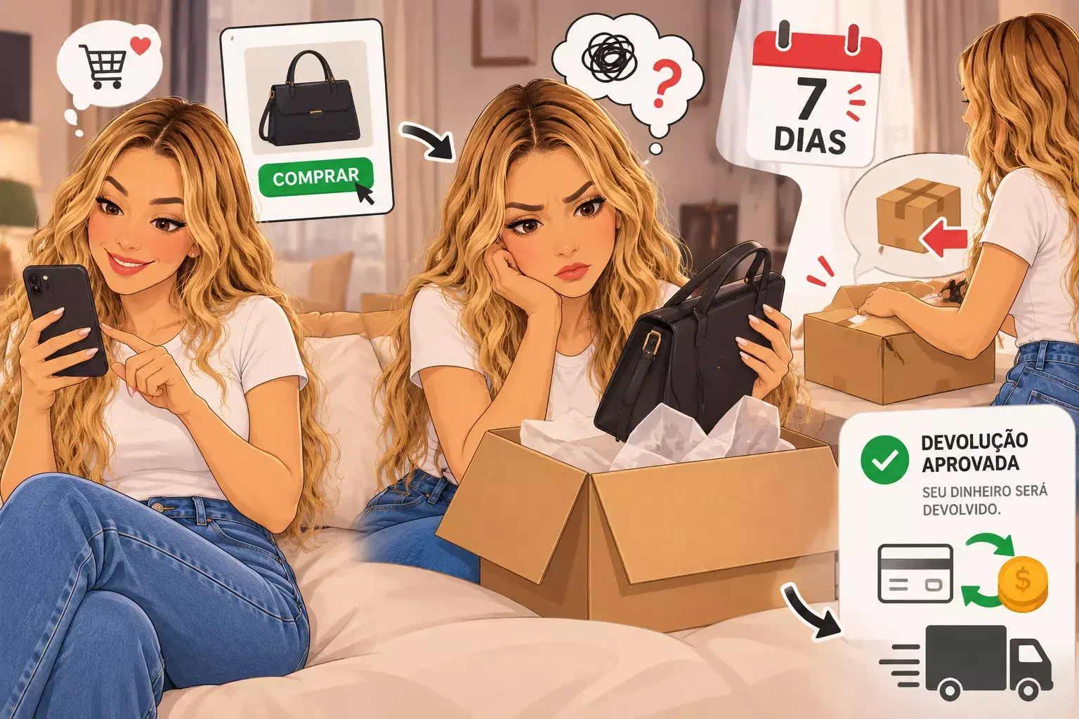 Imagem do artigo: Direito de arrependimento: posso desistir de uma compra depois de pagar?