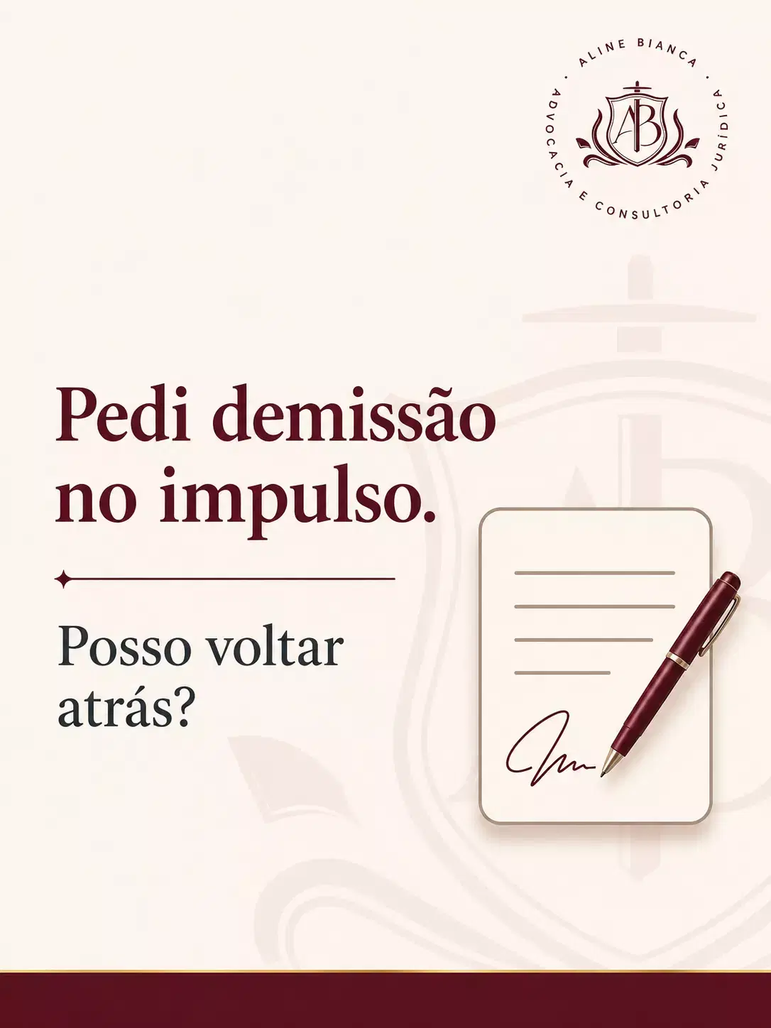 Pedi demissão no impulso. Posso voltar atrás?