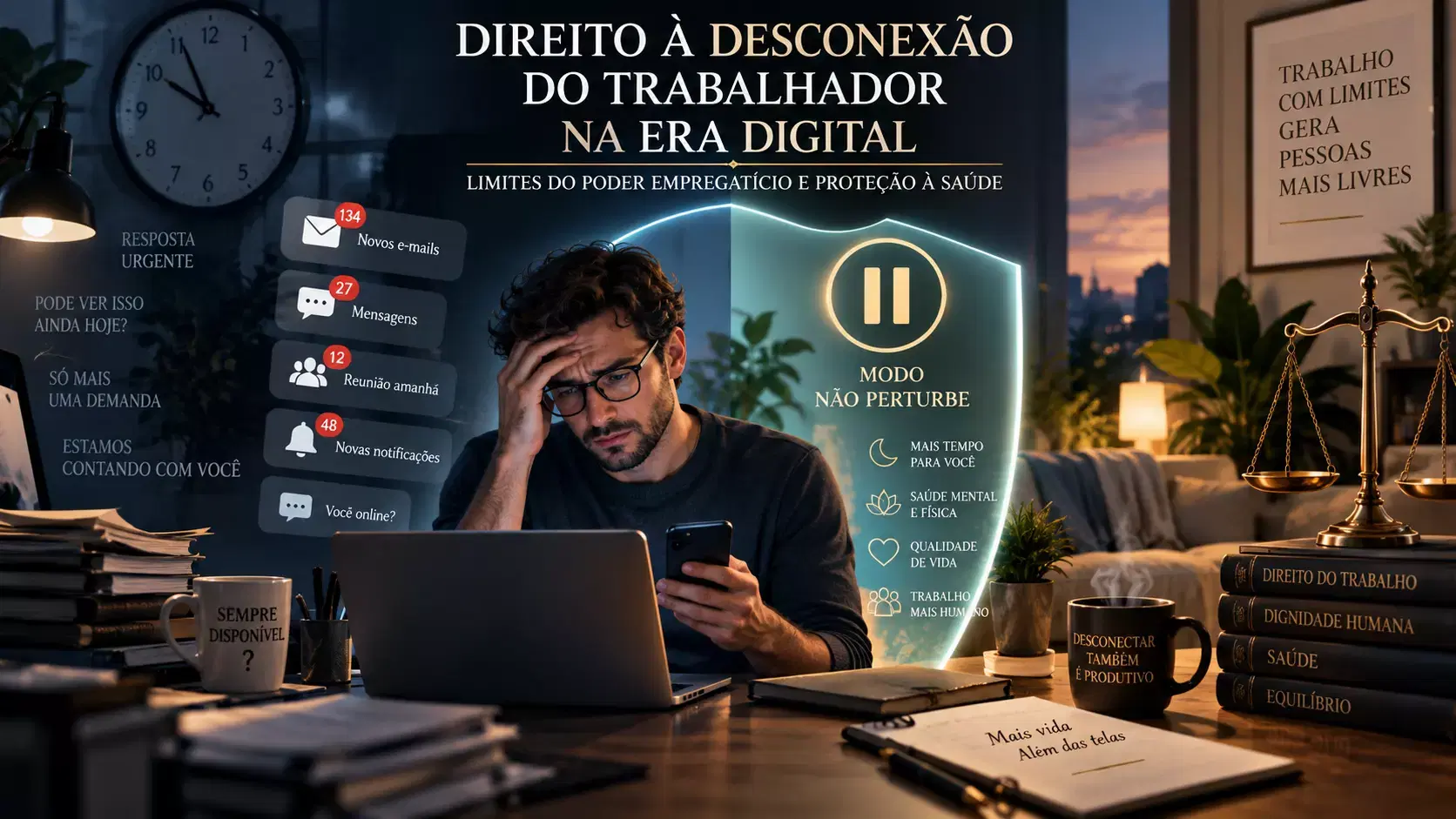 DIREITO À DESCONEXÃO DO TRABALHADOR NA ERA DIGITAL:
LIMITES DO PODER EMPREGATÍCIO E PROTEÇÃO À SAÚDE
