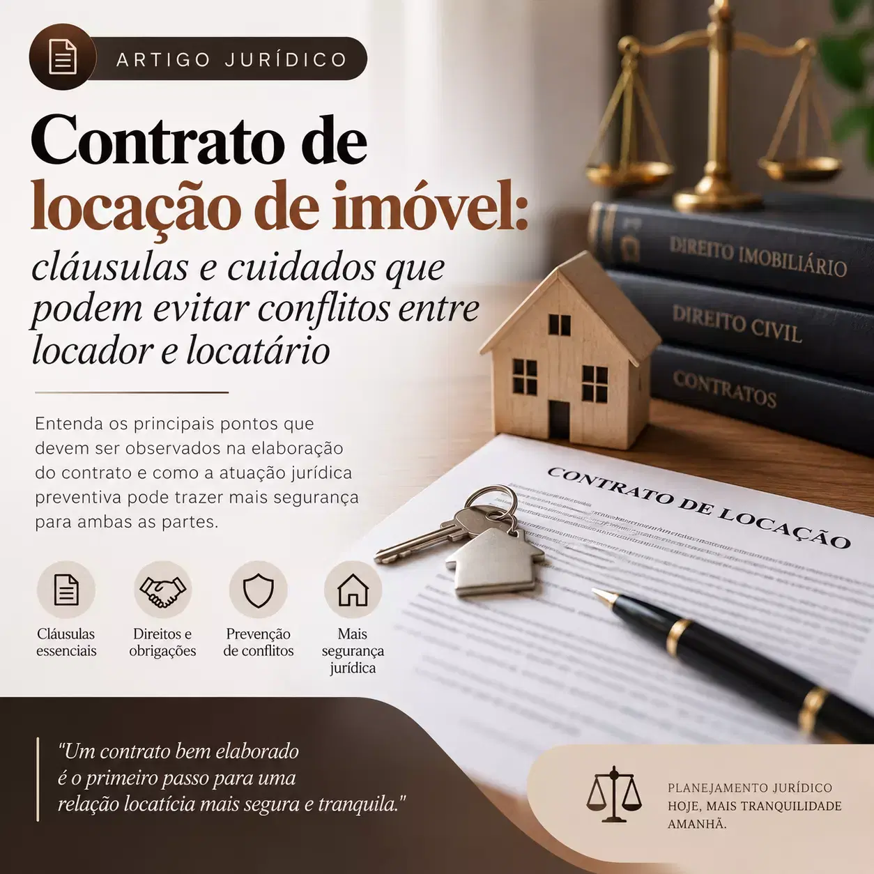 CONTRATO DE LOCAÇÃO DE  IMÓVEL - Cuidados que podem evitar conflitos entre locador e locatário.